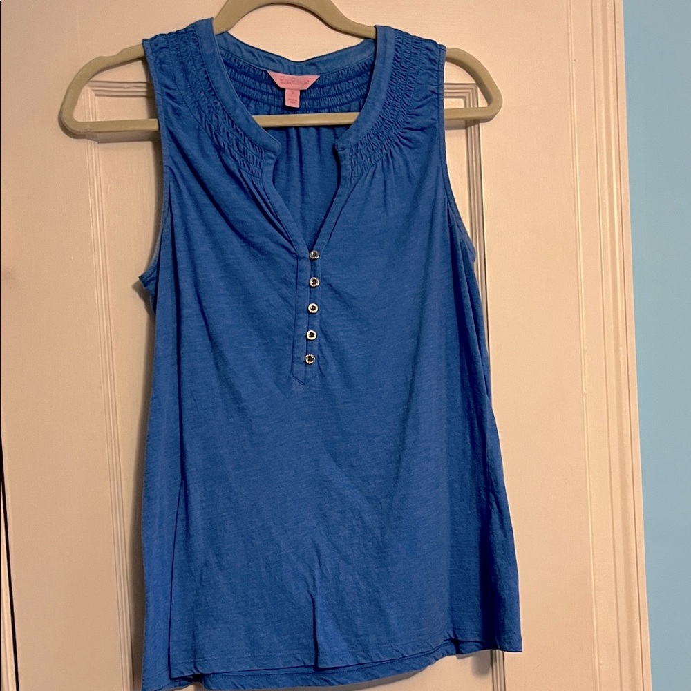 Lilly Pulitzer blue sleeveless top